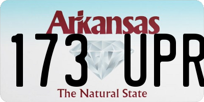 AR license plate 173UPR