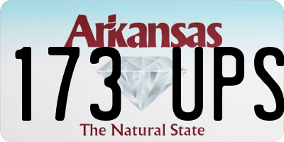 AR license plate 173UPS