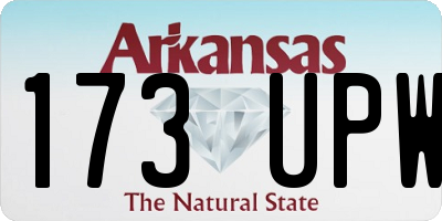 AR license plate 173UPW
