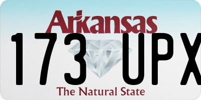 AR license plate 173UPX