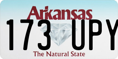 AR license plate 173UPY