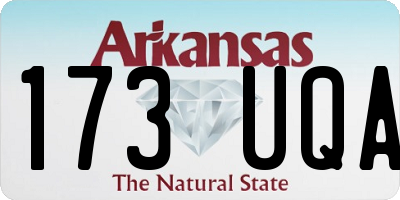 AR license plate 173UQA