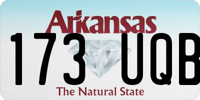 AR license plate 173UQB