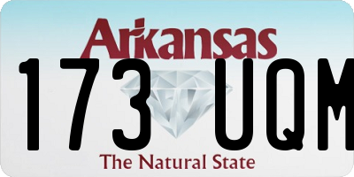 AR license plate 173UQM