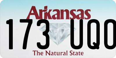 AR license plate 173UQO