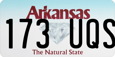 AR license plate 173UQS