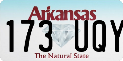 AR license plate 173UQY
