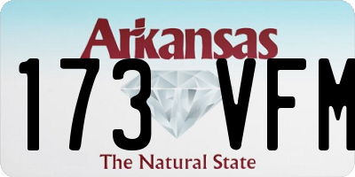 AR license plate 173VFM