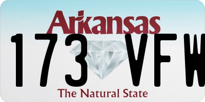 AR license plate 173VFW