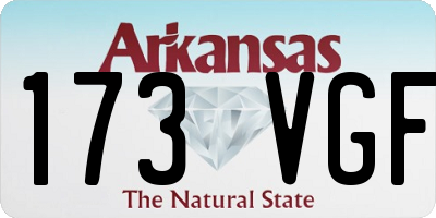 AR license plate 173VGF