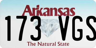 AR license plate 173VGS
