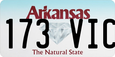 AR license plate 173VIC