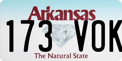 AR license plate 173VOK