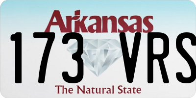 AR license plate 173VRS