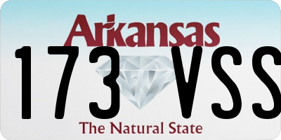 AR license plate 173VSS