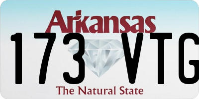 AR license plate 173VTG