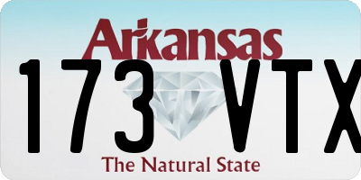 AR license plate 173VTX
