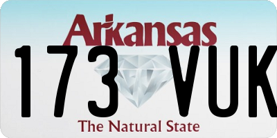 AR license plate 173VUK