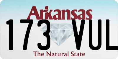 AR license plate 173VUL