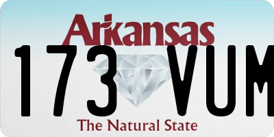 AR license plate 173VUM