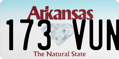 AR license plate 173VUN