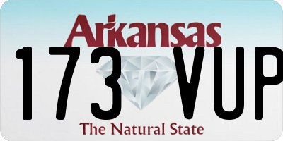 AR license plate 173VUP