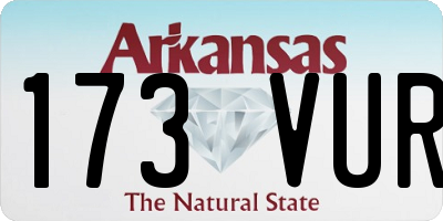 AR license plate 173VUR