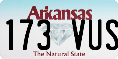 AR license plate 173VUS