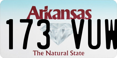 AR license plate 173VUW