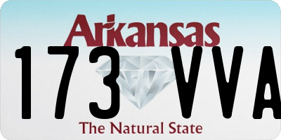 AR license plate 173VVA