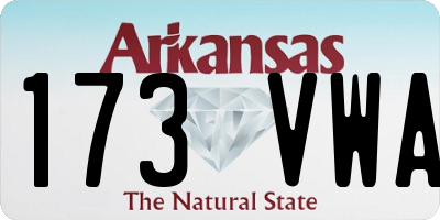 AR license plate 173VWA