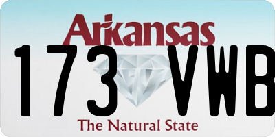 AR license plate 173VWB