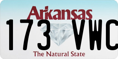 AR license plate 173VWC