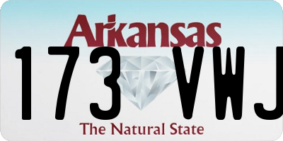 AR license plate 173VWJ
