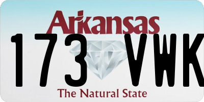 AR license plate 173VWK