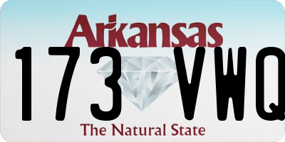 AR license plate 173VWQ