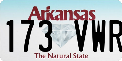 AR license plate 173VWR