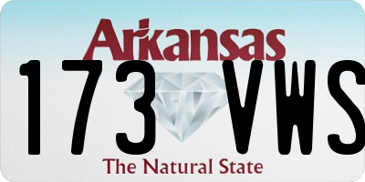 AR license plate 173VWS