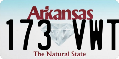 AR license plate 173VWT