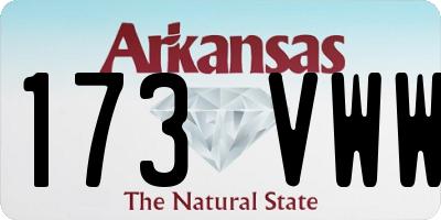 AR license plate 173VWW