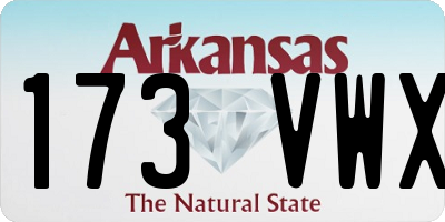 AR license plate 173VWX
