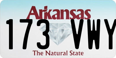 AR license plate 173VWY