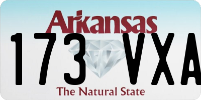AR license plate 173VXA
