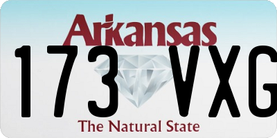 AR license plate 173VXG