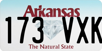 AR license plate 173VXK
