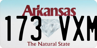 AR license plate 173VXM