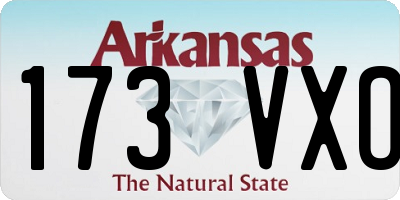 AR license plate 173VXO