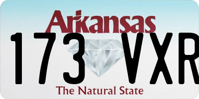 AR license plate 173VXR