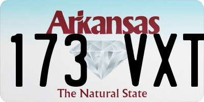 AR license plate 173VXT