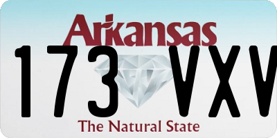 AR license plate 173VXV